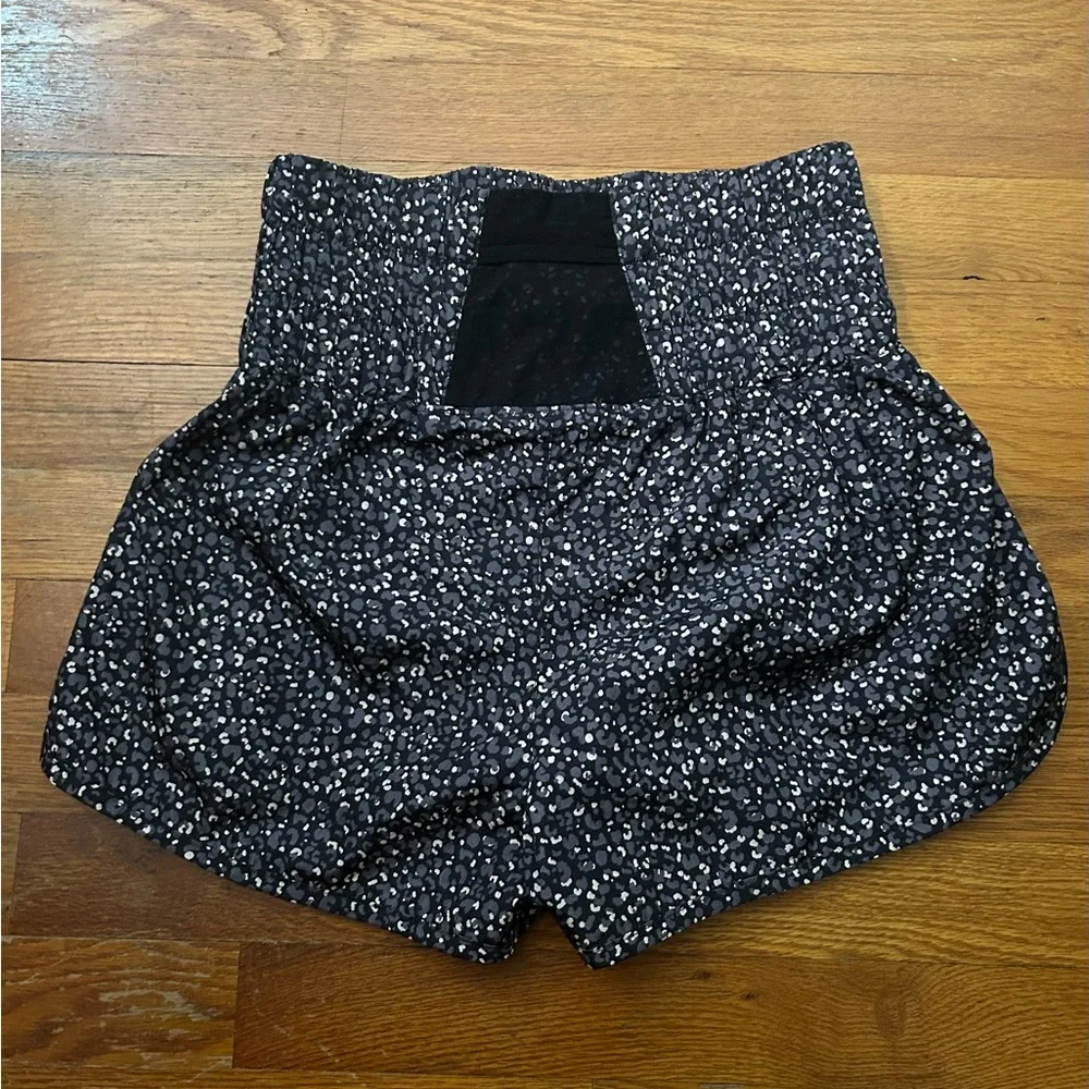 Free People Movement | High-Rise the Way Home Shorts | Black Chettah - Picture 7 of 10